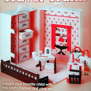 Fashion Doll Travel Trunk By Mary Layfield Plastic Canvas Pattern Booklet 2007