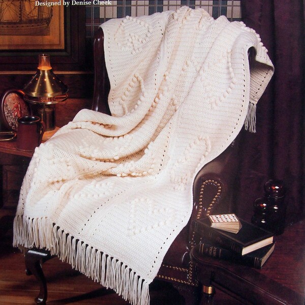 Dealer's Choice Aran Heirlooms Afghan Collector's Series Crochet By Denise Cheek Vintage Crochet Afghan Pattern Page 1994