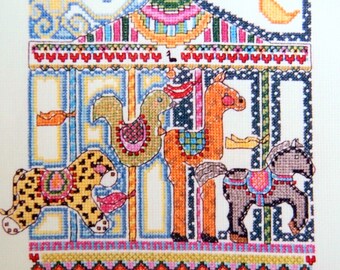 Magic Ride von Meredith Mark Vintage Cross Stitch Pattern Chart Pack 1988
