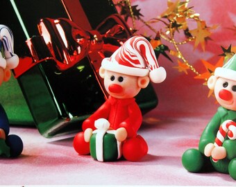 Polymer Clay Santa Etsy