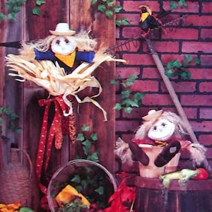Harvest Scarecrow By Becky Tuttle And All Cooped Up Vintage Uncut Sewing Pattern 1982