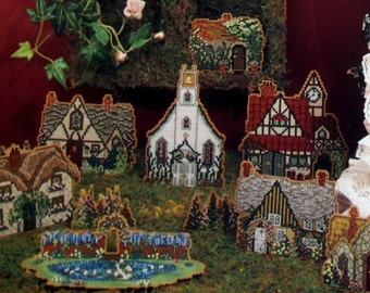 Dépliant vintage Springtime Village I par Virginia Douglas de Dickens, 1992