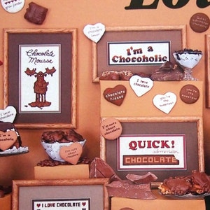 For Chocolate Lovers By Dale Burdett Vintage Counted Cross Stitch Pattern Booklet 1985