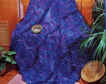 Week-end Afghans - 7 motifs chauds et merveilleux rapides à coudre vintage Crochet Pattern Leaflet 1994