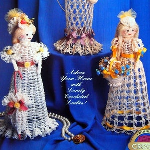 Collectible Ladies I von Jo Ann Maxwell Vintage Thread Crochet Pattern Leaflet 1991