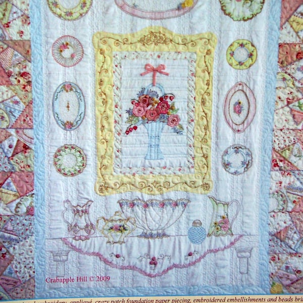 256 Pieces Of The Past By Meg Hawkey And Crabapple Hill Hand Embroidered Quilt Pattern Packet 2009
