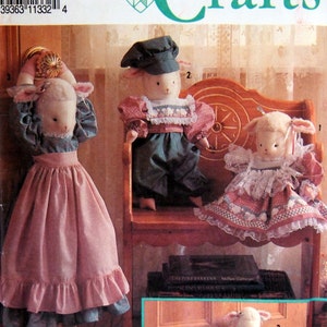 Lamb Doll And Draft Stopper With Clothes - One Size Simplicity Crafts 7314 Vintage Uncut Sewing Pattern 1991