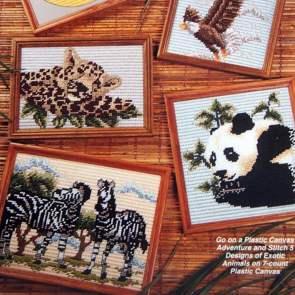 Nature's Wildlife By Mike Vickery Vintage Plastic Canvas Pattern Leaflet 1998