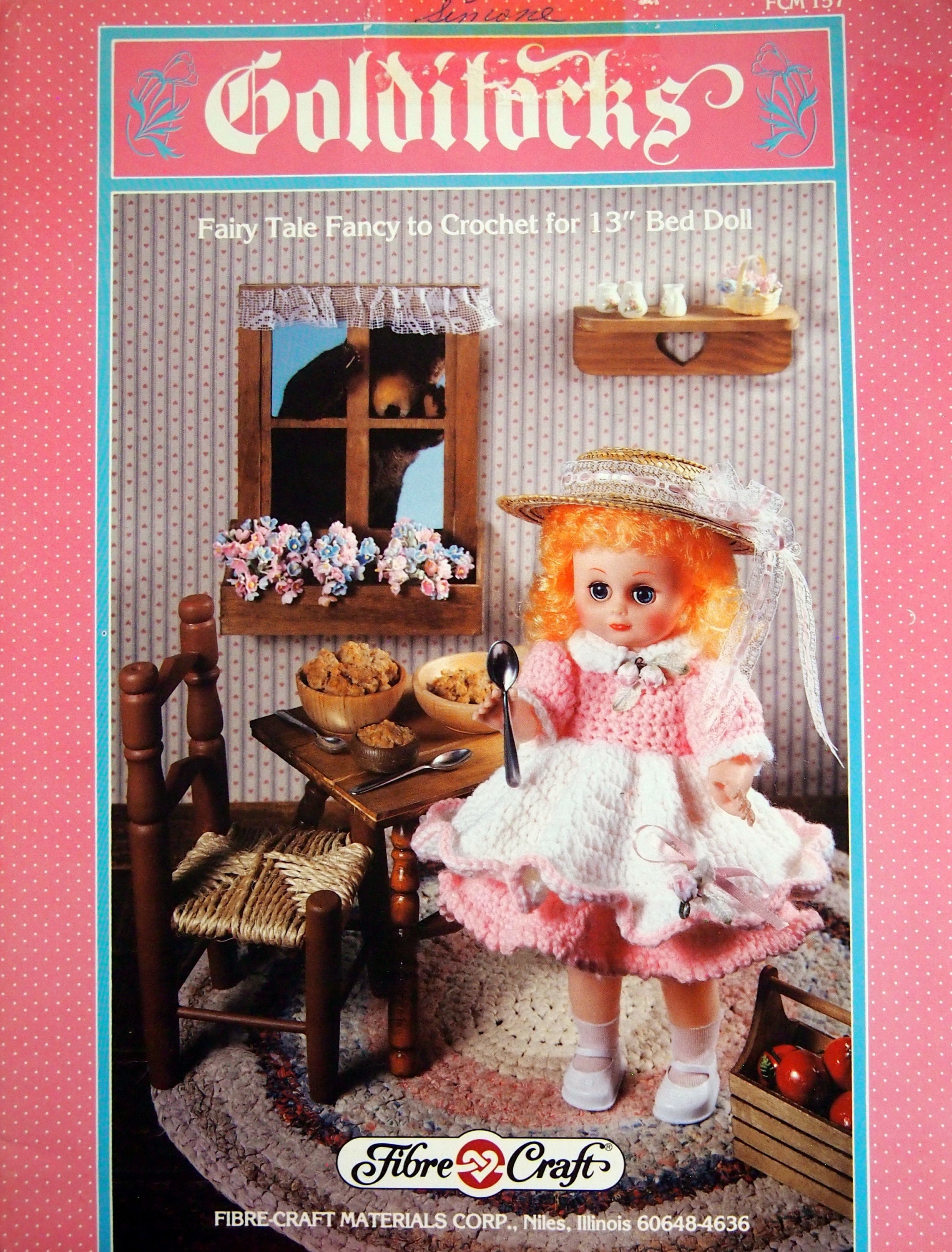 Goldilocks Bed Doll by Fibre Craft Vintage Crochet Pattern Leaflet 1988 Etsy Ireland