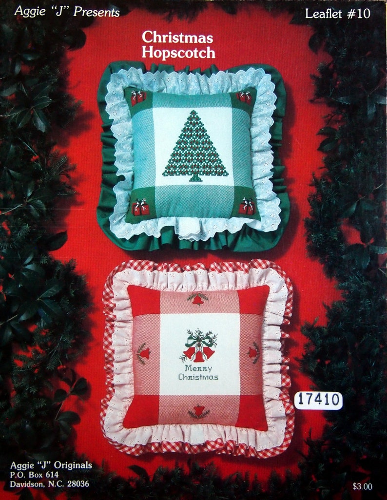 Vintage Cross Stitch Pattern Leaflet 19 Christmas Hopscotch By Aggie J Originals Inc Cross Stitch Sewing Needlecraft Kromasol Com
