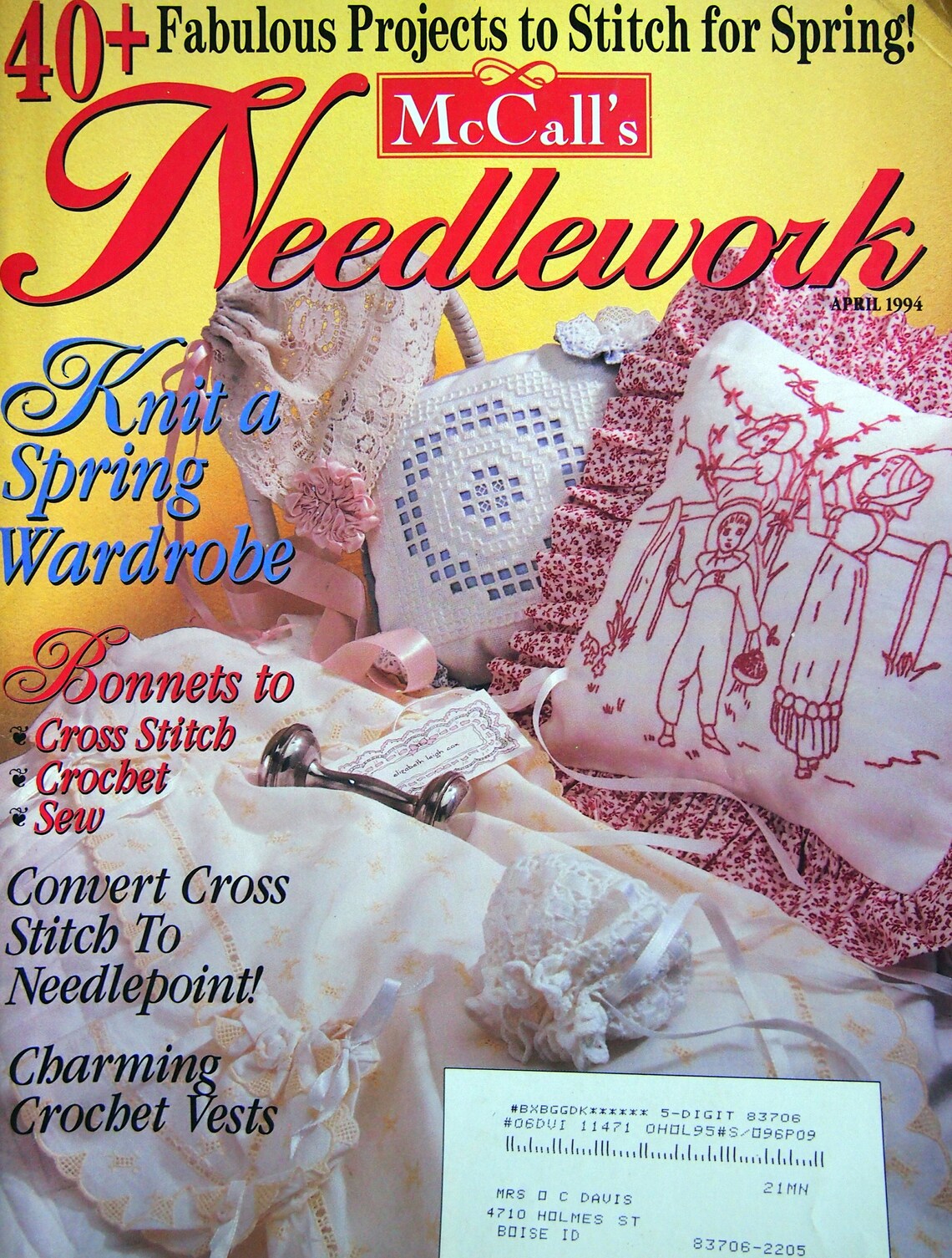 Mccall's Needlework Vintage Needlework Pattern Magazine Etsy