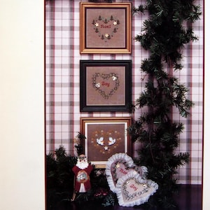 Merry Hearts II Von Judy Withman und JBW Designs Vintage Kreuzstichmuster Faltblatt 1995