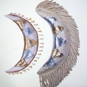 Moonbeams Kissen (mit Schablone) von Spinnspulen Vintage Quilted Kissen Muster Blättchen und Schablone 1991