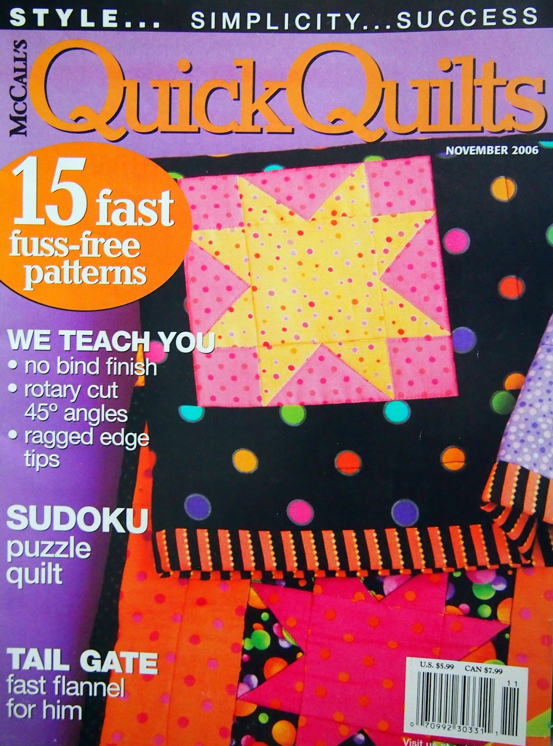 McCall's Quick Quilts 15 Fast FussFree Patterns Quilt Etsy
