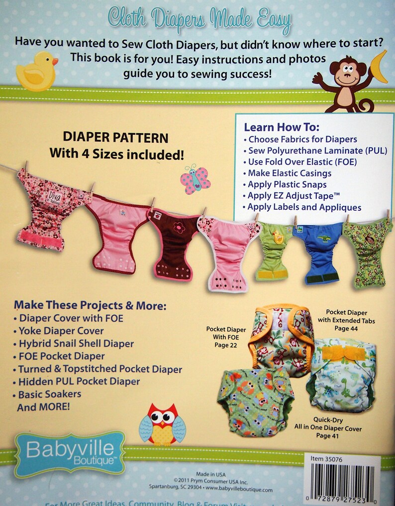 Cloth Diapers Made Easy DIY Cloth Diapers for Baby You Can Etsy