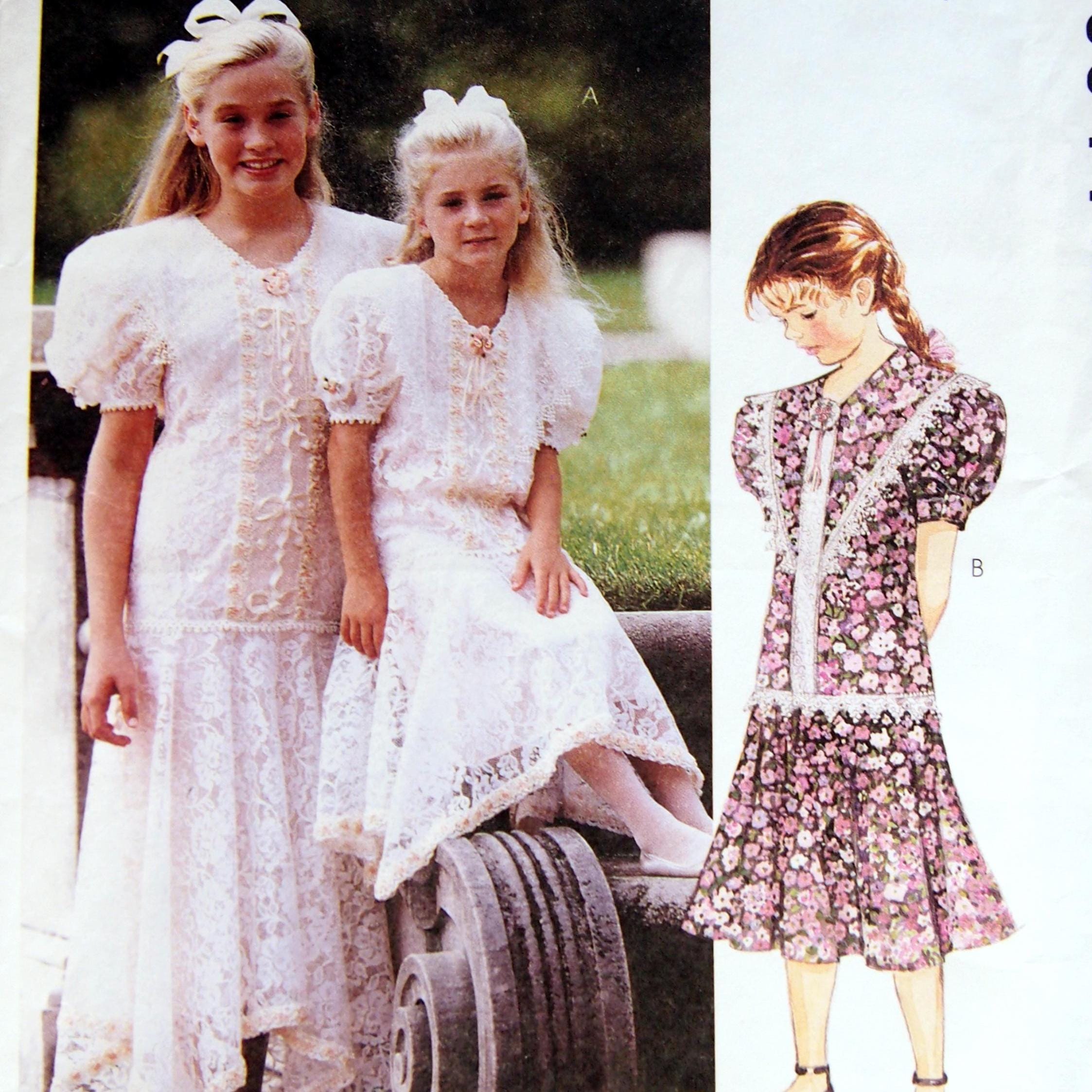 Children's and Girls' Dresses Size 7, 8, 10 Mccall's Alicyn