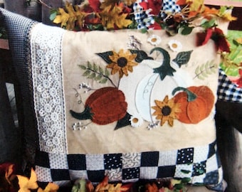 Farmhouse Fall Pillow By Calico Patch Designs Wool Applique Embroidery And Sewing Pattern Packet 2020