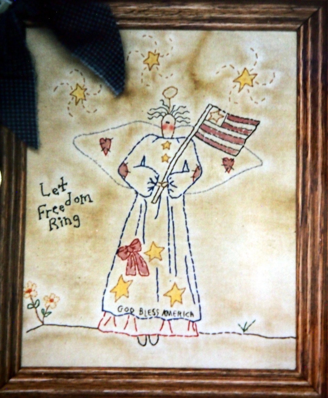 Let Freedom Ring 8 X 10 Inch Stitchery by Sami's - Etsy UK