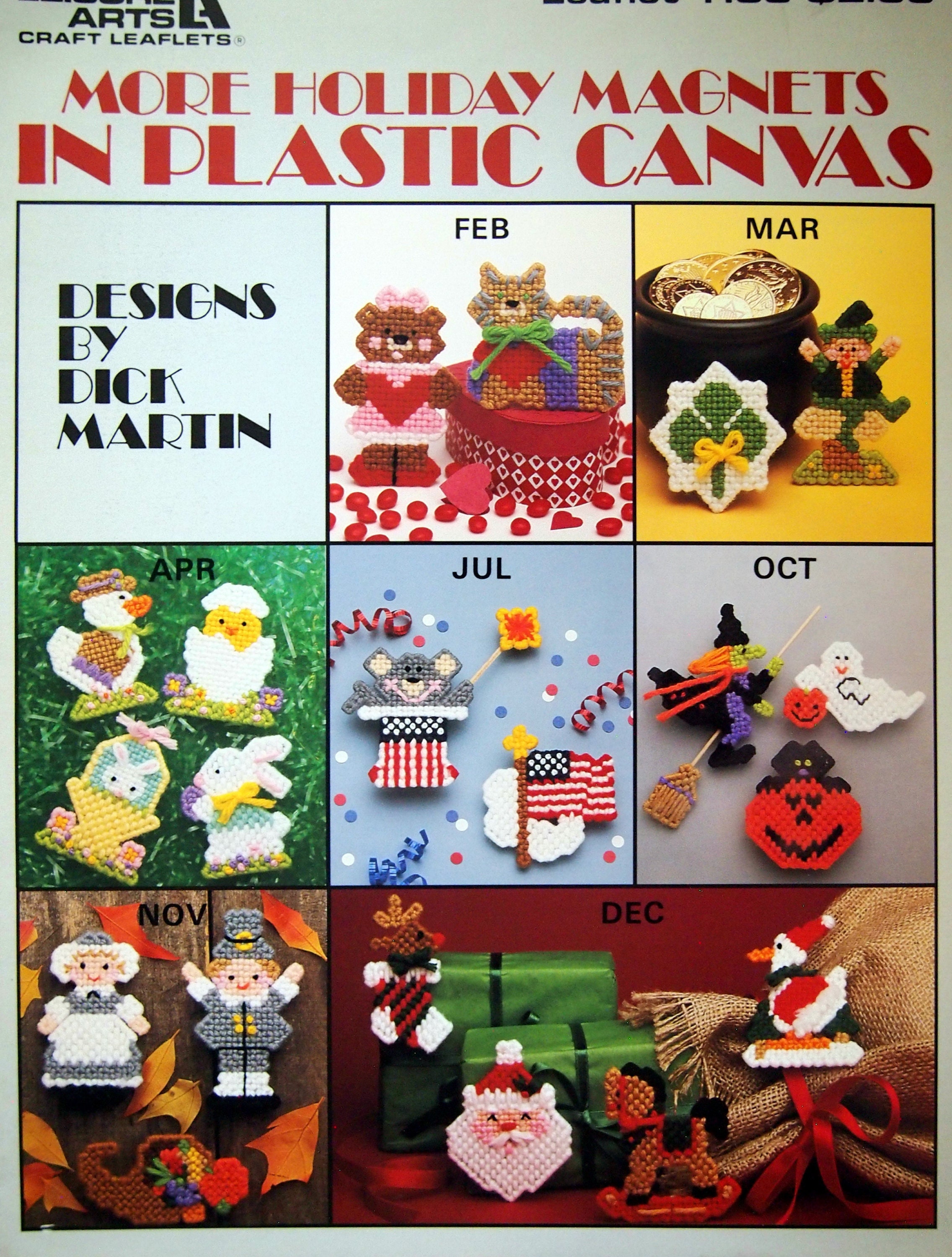 More Holiday Magnets in Plastic Canvas by Dick Martin and Leisure