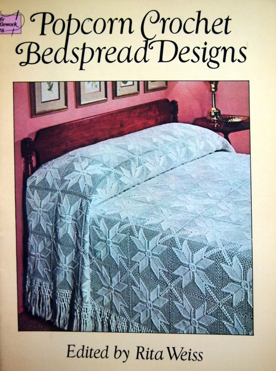 Popcorn Crochet Bedspread Designs Edited by Rita Weiss Etsy