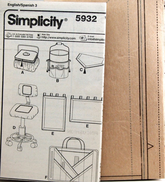 Quilting Accessories Simplicity Crafts 5932 Vintage Uncut 