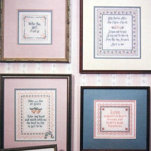 Jahreszeiten des Herzens - Hochzeiten, Jubiläen - Eine Kreuzstichkollektion aus Sue Hillis Vintage 1991 Kreuzstichmuster-Broschüre