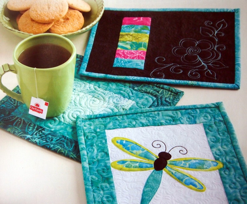 Learn to Make Quilted Mug Rugs by Carolyn S. Vagts and Etsy