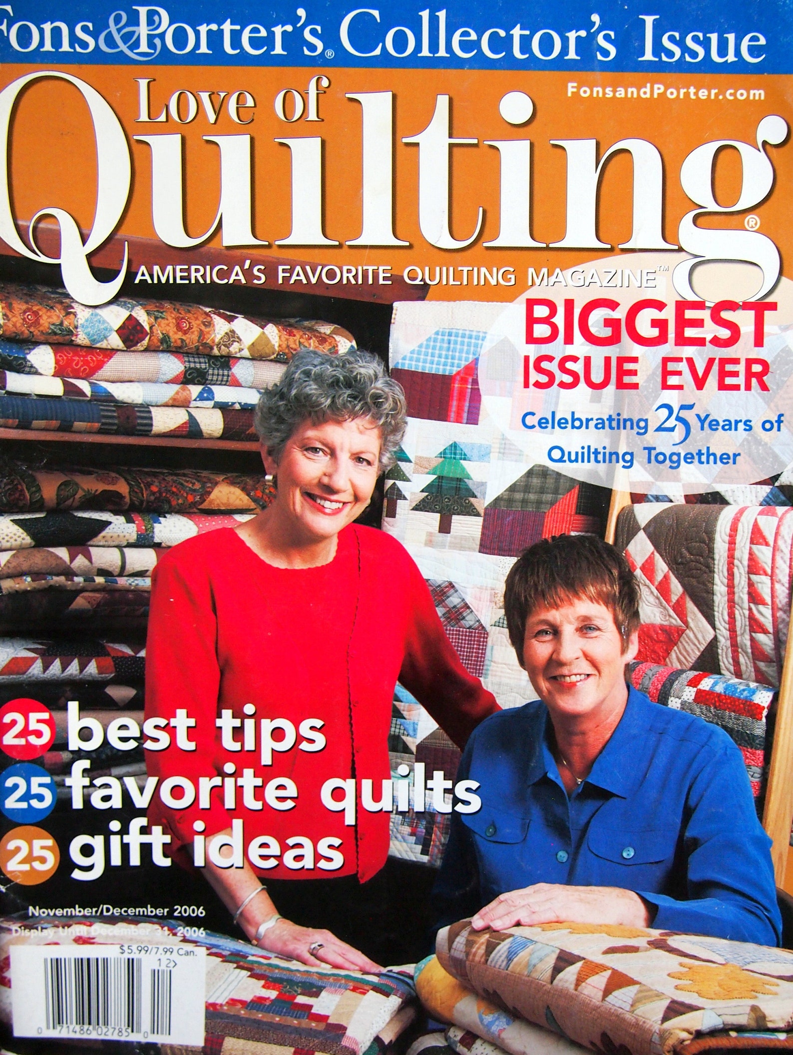 Love of Quilting by Fons & Porter Quilting Pattern Magazine November ...