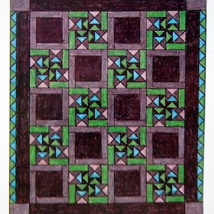 Flying Dutchman (With Template) By Spinning Spools Vintage Quilt Pattern Leaflet And Template 1989