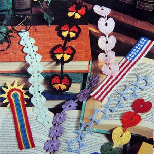 Einzigartige Lesezeichen von Sue Penrod Vintage Thread Crochet Pattern Leaflet 1994