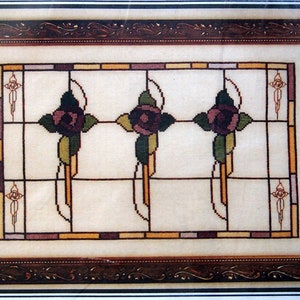 Plum And Gold By Karen Bourgaize And Art-Stitch Counted Cross Stitch Kit 2003
