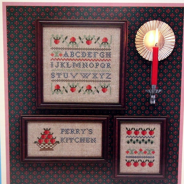 Strawberry Sampler By Tea Time Samplers Cross Stitch Pattern Leaflet 1990