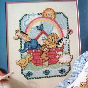 Baby's Ark - 11 Designs von Ginny Fraser Vintage Kreuzstichmuster Leaflet 1999