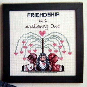 Liebe Freunde von Marilynn Campbell Fisher Vintage Kreuzstichmuster Blättchen 1987