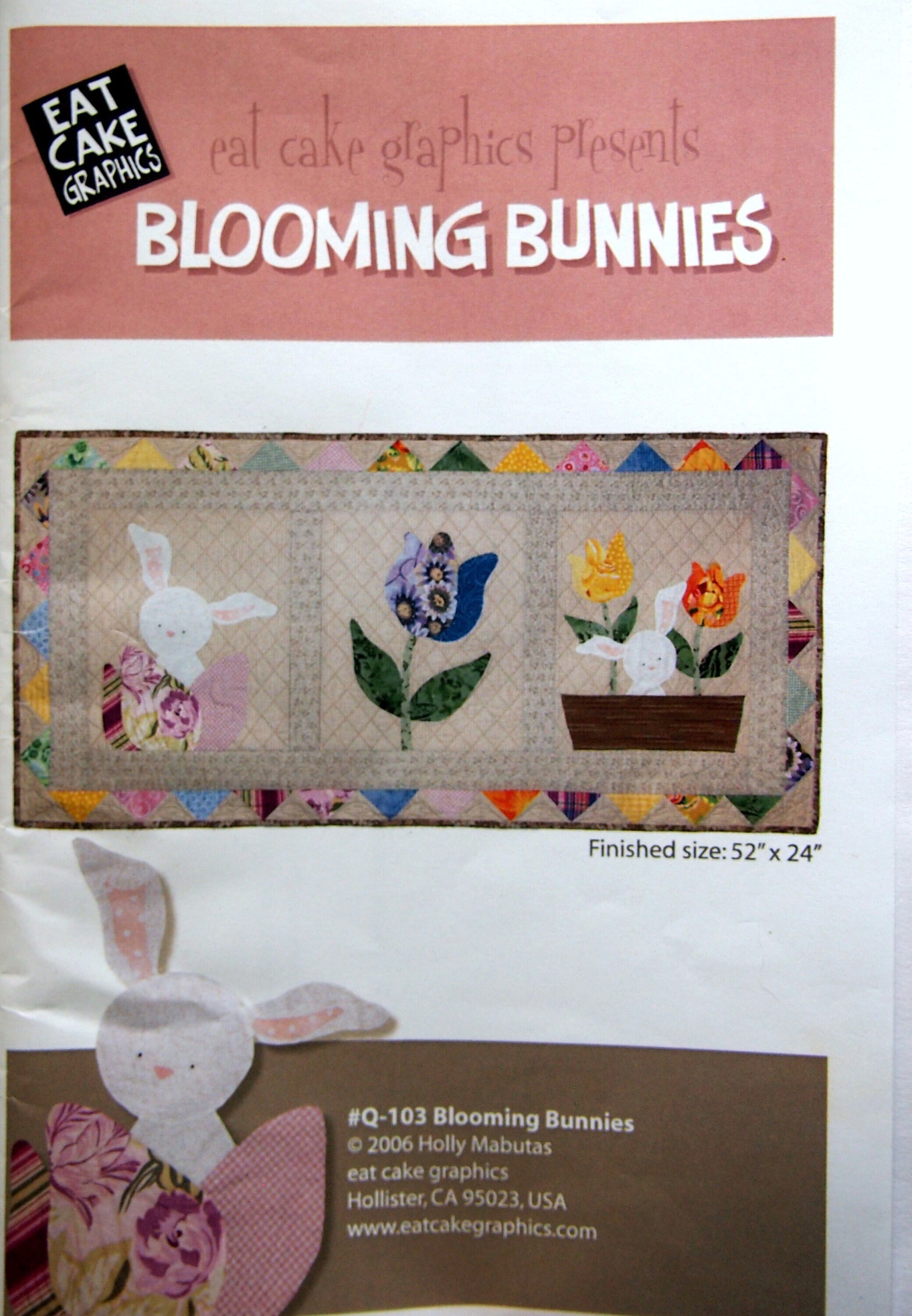 Blooming Bunnies by Holly Mabutas and Eat Cake Graphics Applique  display picture 1