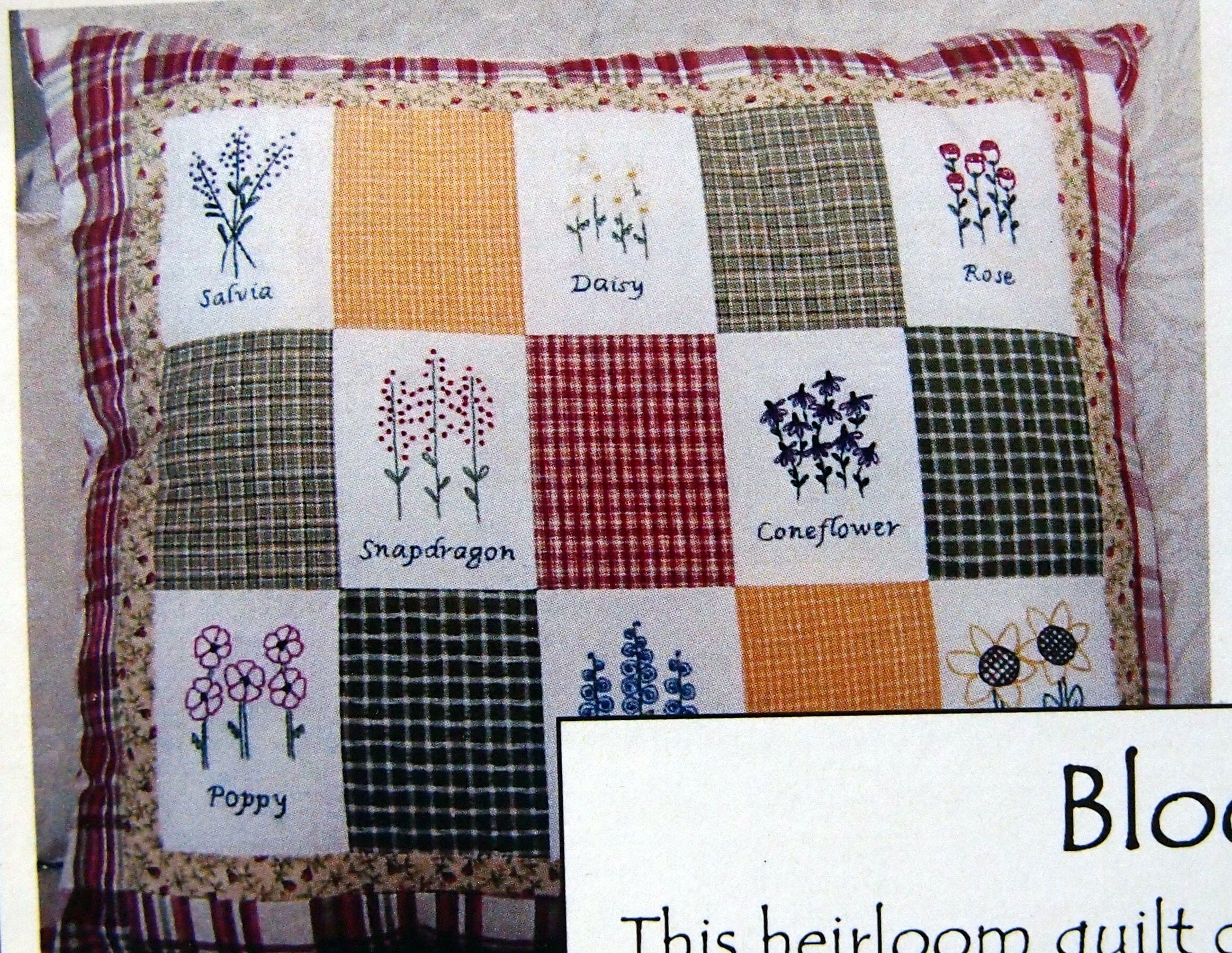 Blooming Quilt by Kim Hannay and Blooming Stitches Embroidery and