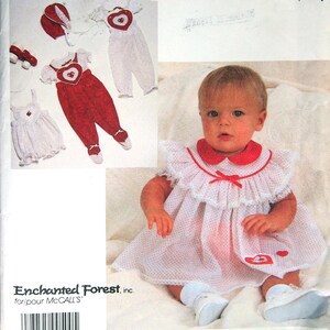 Infants&#39; Blouse, Jumpsuit, Dress, Panties And Bonnet Size Newborn, Small, Medium McCall&#39;s 2282 Vintage Uncut Sewing Pattern 1985