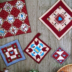 Nifty Nine-Patch Topflappen - 48 Quick-To-Stitch Quilt Block Favoriten Quilt- und Schnittmuster Leaflet 1996