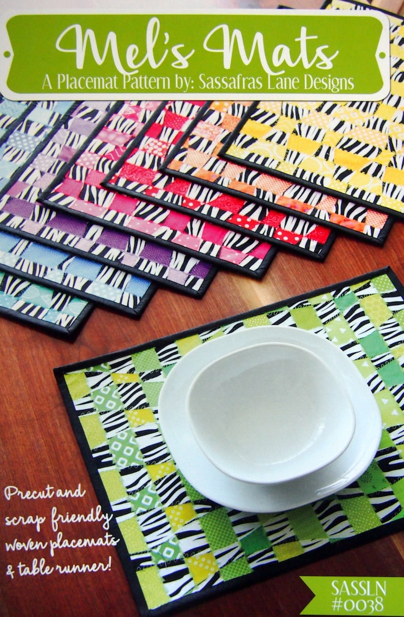 Mel's Mats A Placemat Pattern by Sassafras Lane Designs Quilting and