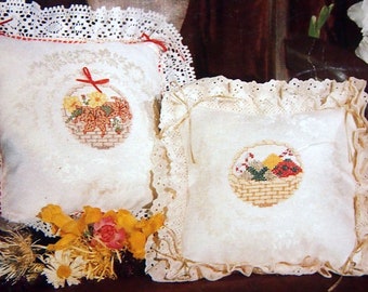 Damask Baskets By Rosemary Drysdale Vintage Cross Stitch Pattern Leaflet 1981