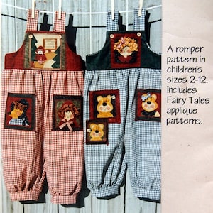 Rag Babies - Goldilocks And 3 Bears, Little Red Riding Hood And Wolf - Size 2 - 12 By Prairie Clothing Co Vintage Sewing Pattern Packet 1997