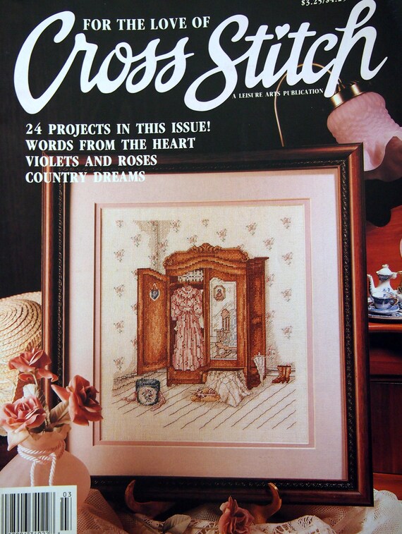 For the Love of Cross Stitch Vintage Cross Stitch Pattern Magazine