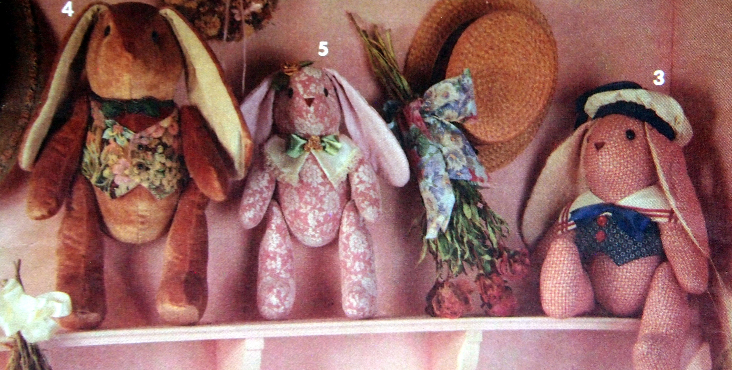 Stuffed Decorative Rabbit in Two Sizes Simplicity Crafts 8104 Vintage ...