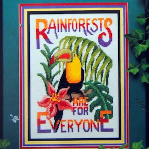 Ecology Counts By Cross My Heart Inc. Vintage Cross Stitch Pattern Booklet 1990