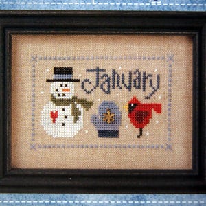 Januar (ohne Anhänger) - Flip It A Year mit Anhänger von Lizzie Kate Vintage Kleine Zählmuster Broschüre 2001