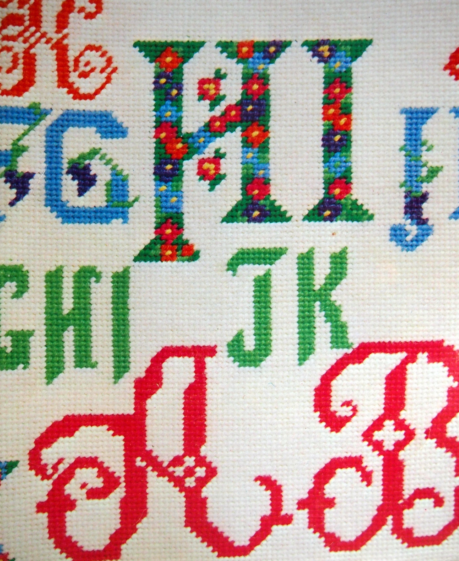 Alphabets 7 Graphed Alphabets Plus Numbers for Needlepoint or Cross ...