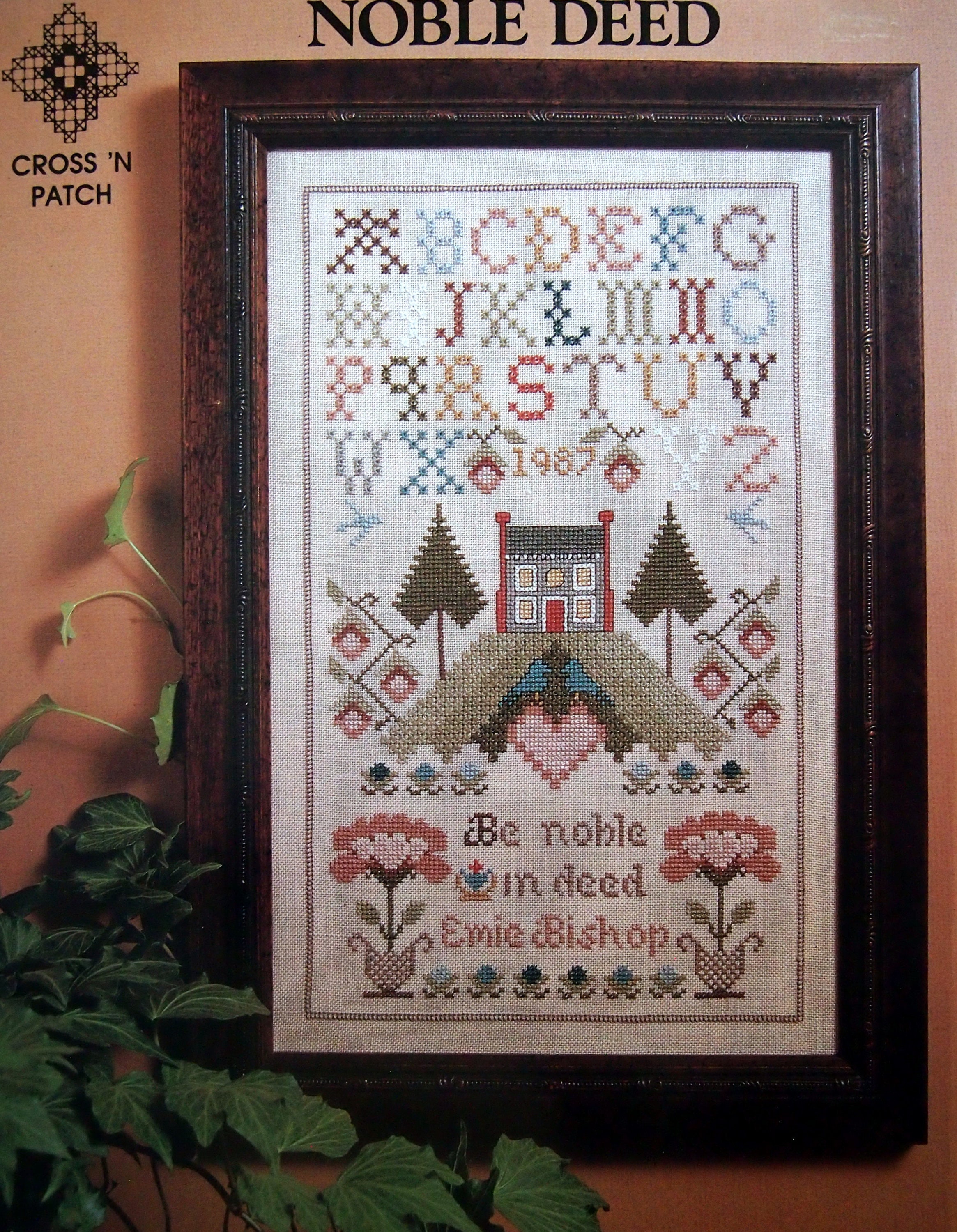 Noble Deed By Cross 'N Patch Vintage Cross Stitch Pattern Leaflet 1987