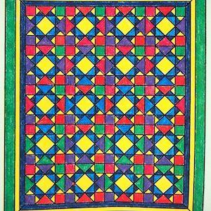 Missouri Stern (mit Schablone) von Spinnspulen Vintage Quilt Muster Blättchen und Schablone 1989