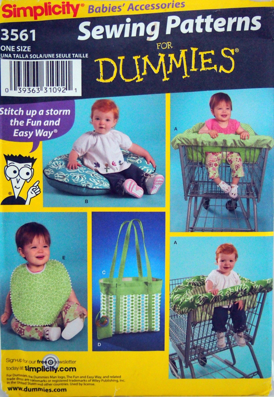 Babies' Accessories Sewing Patterns For Dummies Simplicity | Etsy