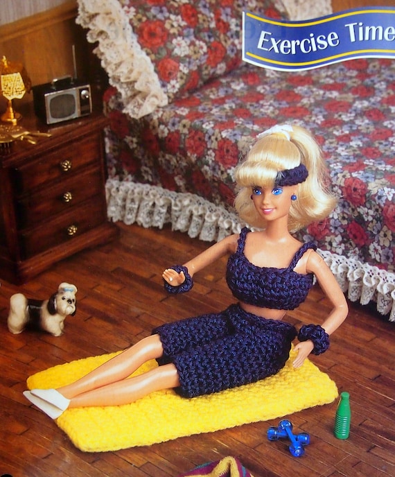 Country Woven Rug ~ fits Barbie dolls Annie/'s crochet pattern leaflet